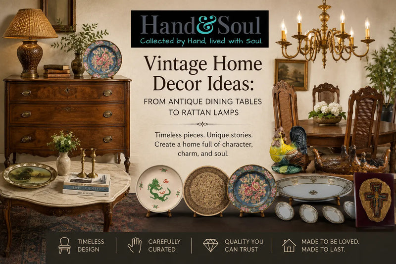 Vintage Home Decor Ideas From Antique Dining Tables to Rattan Lamps