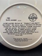 Vintage Gone with the Wind Commemorative Plates - Limited Edition by Edwin M. Knowles Fine China with Certificate of Authenticity (COA) - Sold Individually