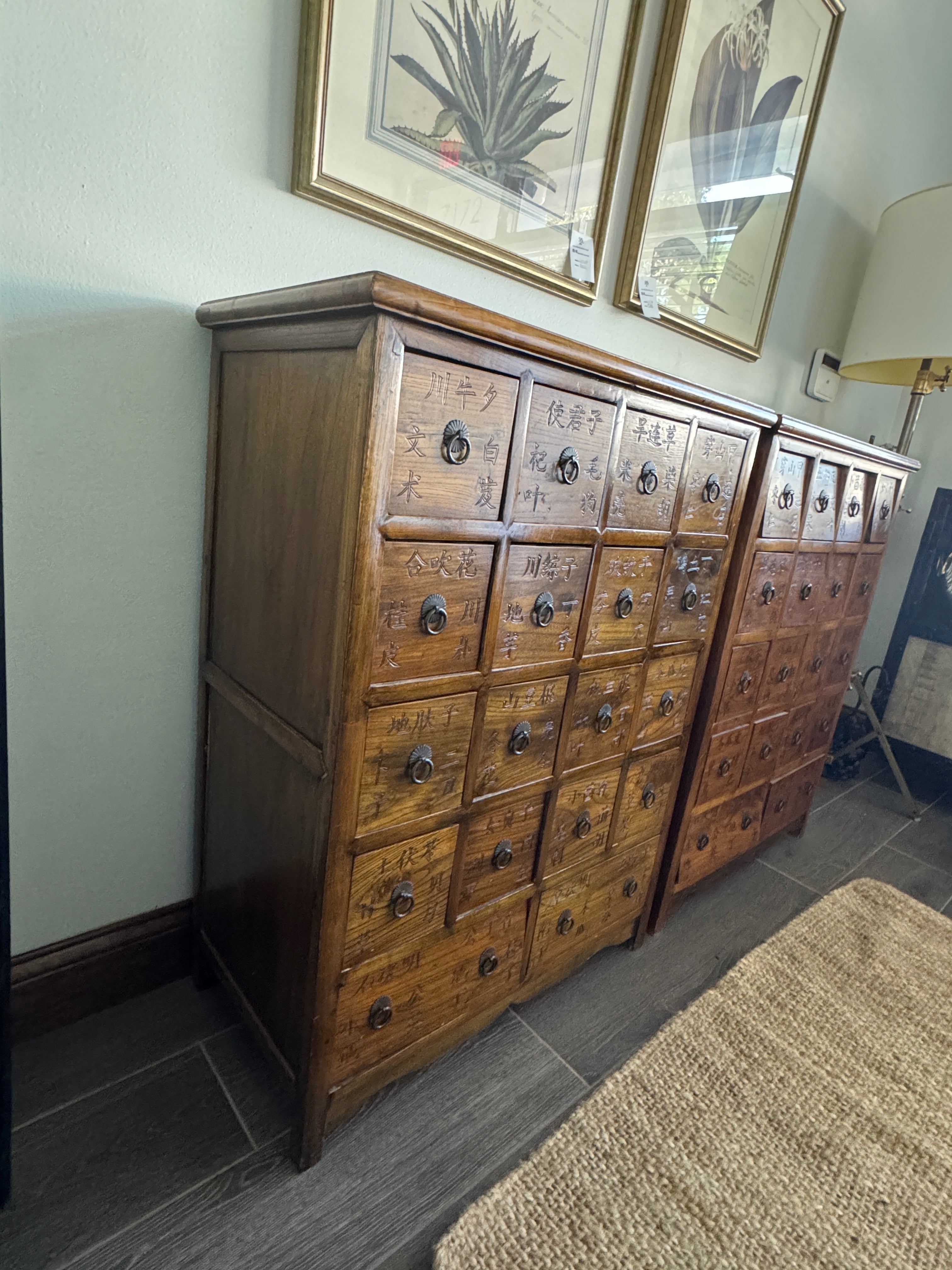 Antique 19th Century Chinese Herbal Apothecary/Medicine Cabinet
