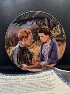 Vintage Gone with the Wind Commemorative Plates with COA - Limited Edition Golden Anniversary Series - by WS George Fine China