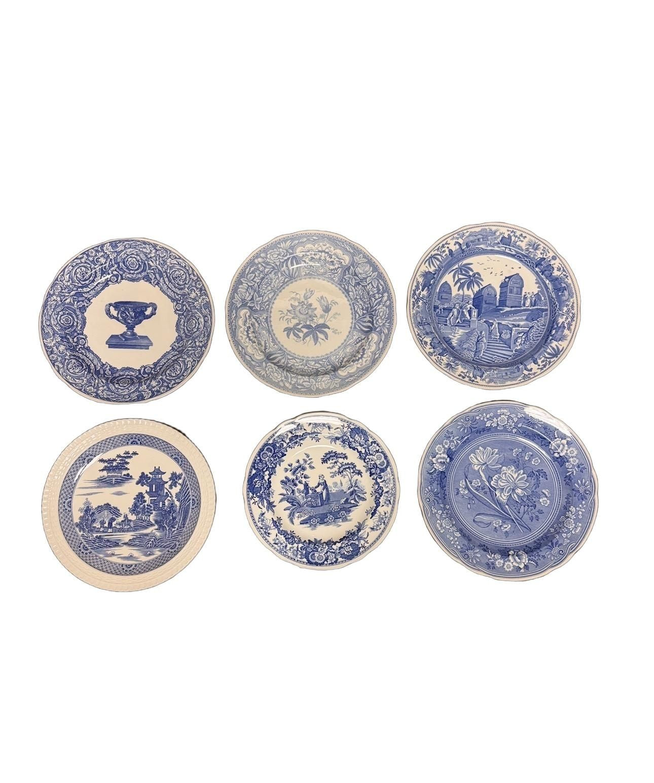 Spode Blue and White Collection Decorative Plates - Set of 6, c. 1990s