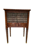 Antique French Louis XVI Style Marquetry Faux-Book Facade Cabinet with Pull-Out Sides, Late 19th Century