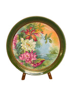 Antique Dresden Floral Decorative Plate, c. 1890–1925 – Hand-Painted Porcelain