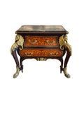 Vintage French Louis XIV Style Walnut Bombe Commode, Mid-20th Century – Marble Top & Ormolu