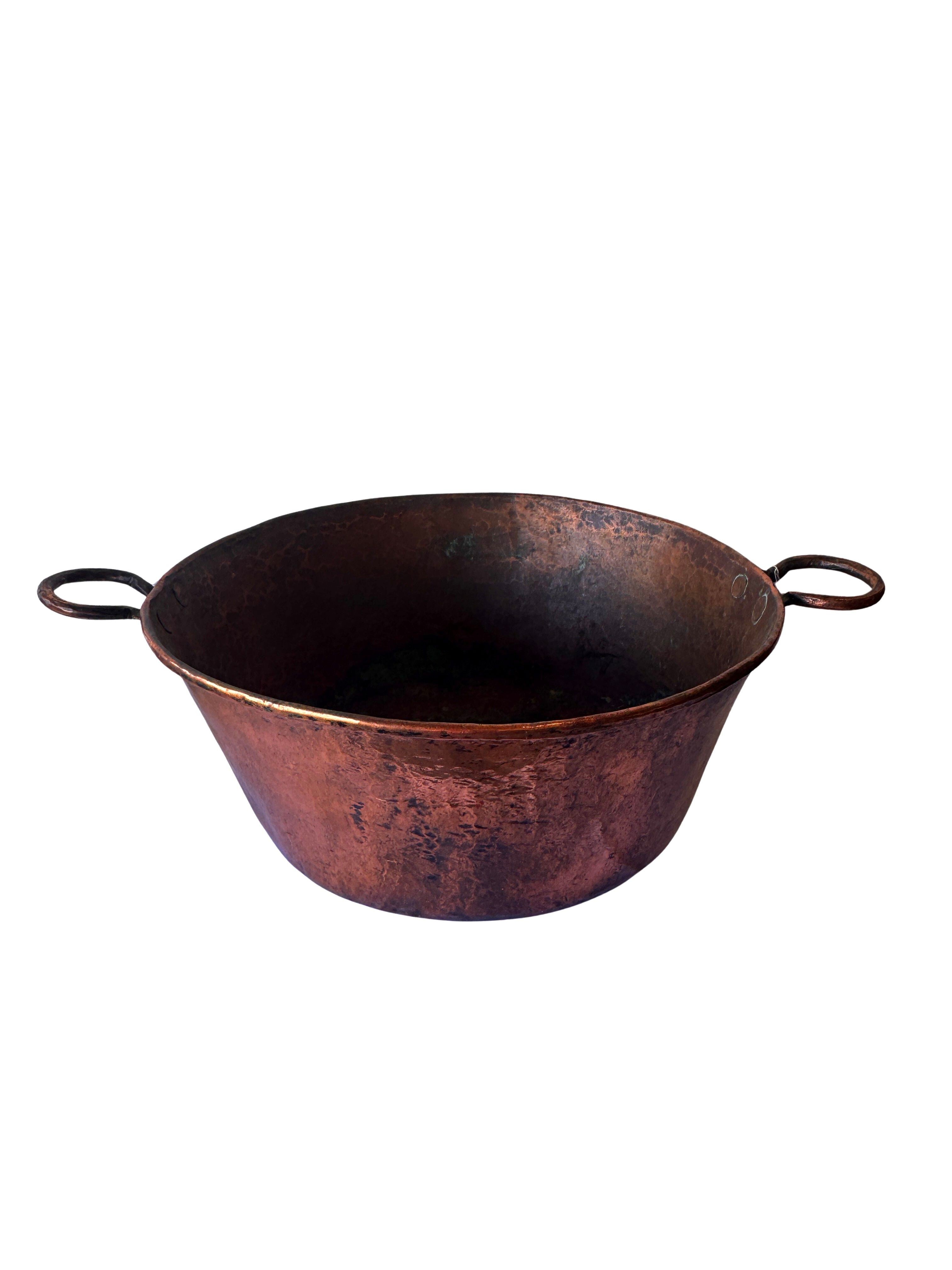 Authentic Vintage 1960s Mexican Heavy Hammered Copper Cookware Decorative Pot - Medium & Large Sizes