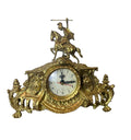 Vintage Rococo Revival Style Brass Mantel Clock, Mid–Late 20th Century