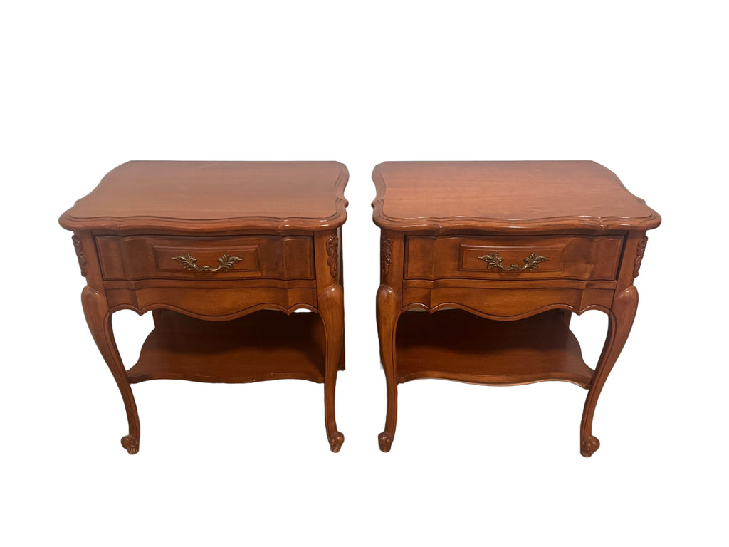 Broyhill French Provincial Nightstands, Pair, c. 1960s-1970s
