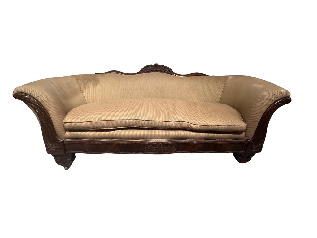 19th Century Louis Phillippe style Carved Mahogany Sofa