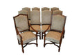 Vintage Provence Collection by Bussandri Louis XIV Style Fabric & Leather Dining Chairs, Set of 10, c. 2003
