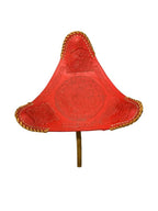 Vintage 1960s Mexican Leather Tripod Folding Stools