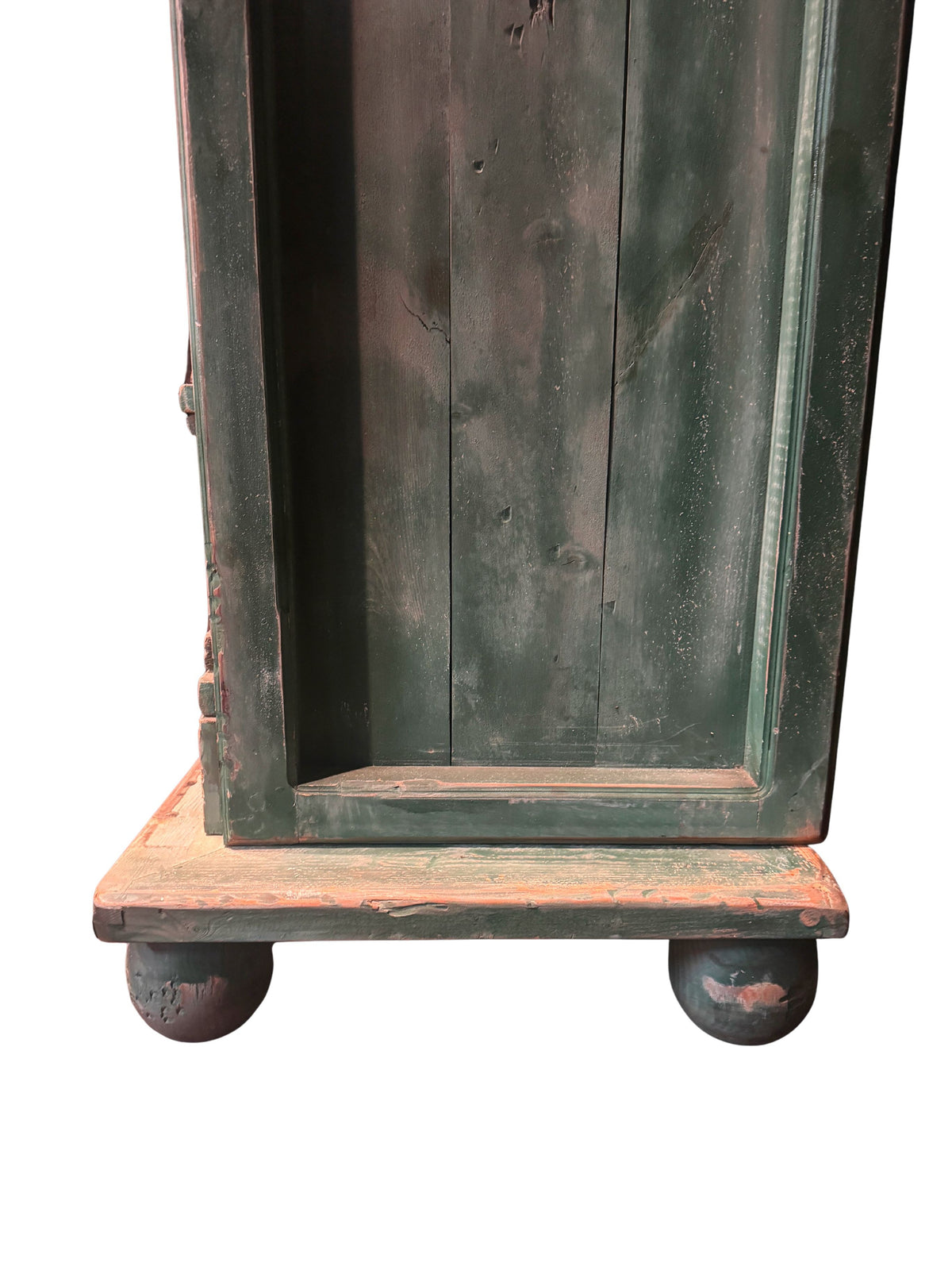 Custom-Made Italian Style Folk-Painted Farmhouse Armoire Cabinet, c. 1990s