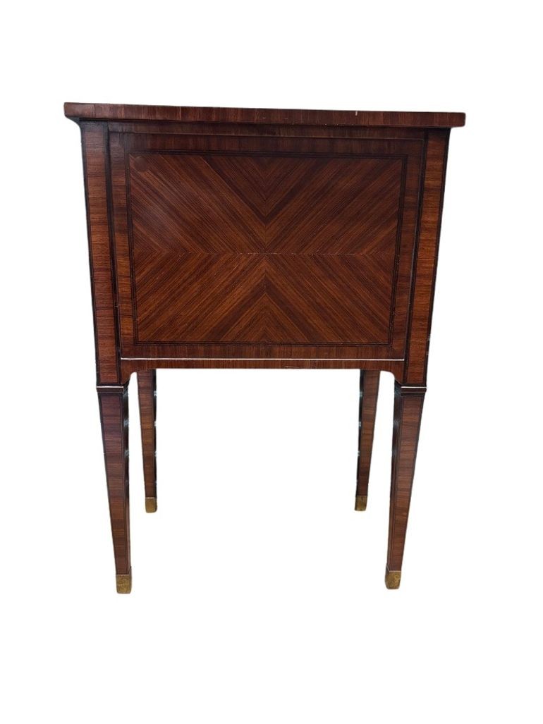 Antique French Louis XVI Style Marquetry Faux-Book Facade Cabinet with Pull-Out Sides, Late 19th Century