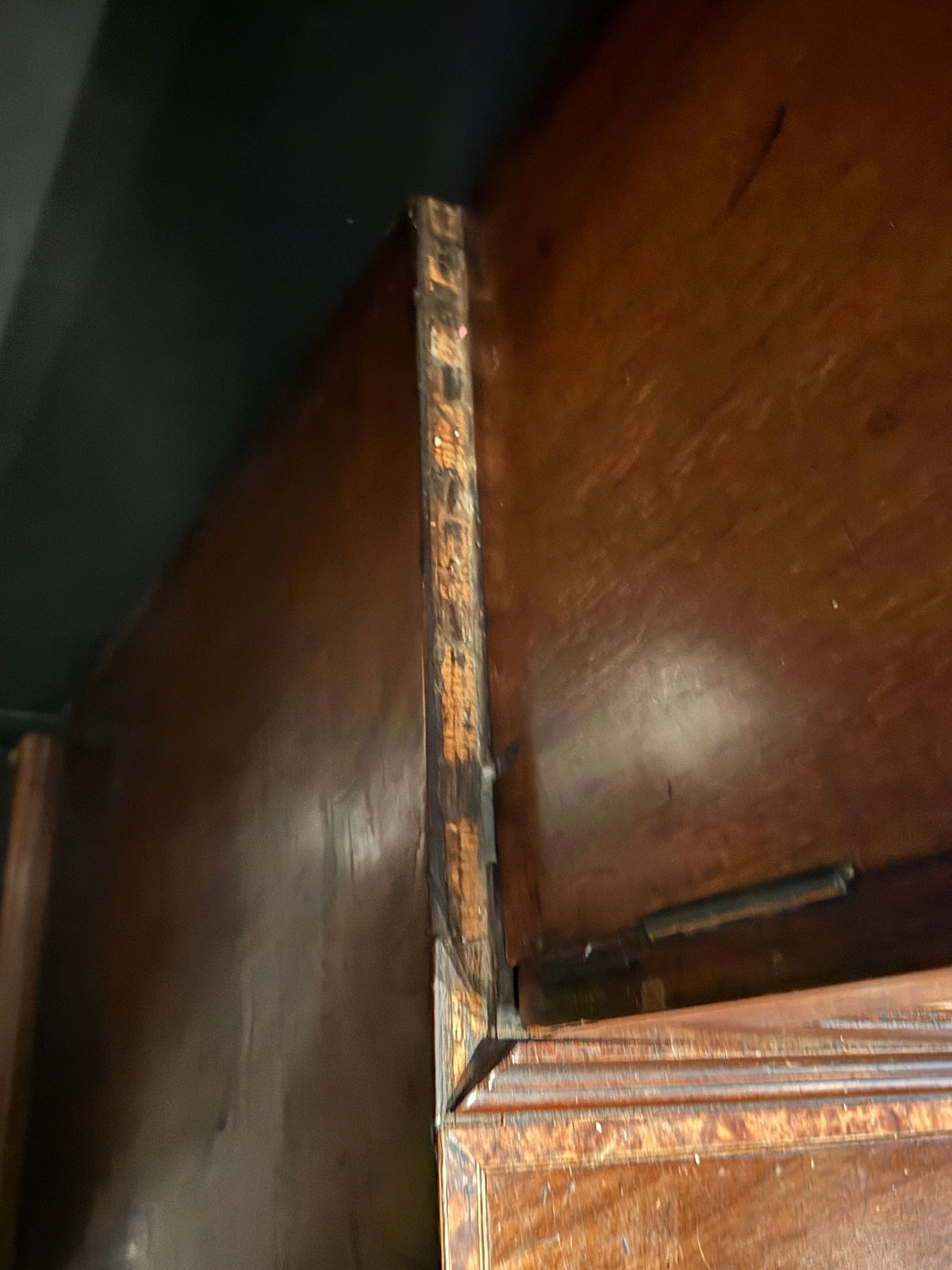 Antique English Georgian Mahogany Bureau Bookcase with Astragal Glass Doors, Late 18th Century