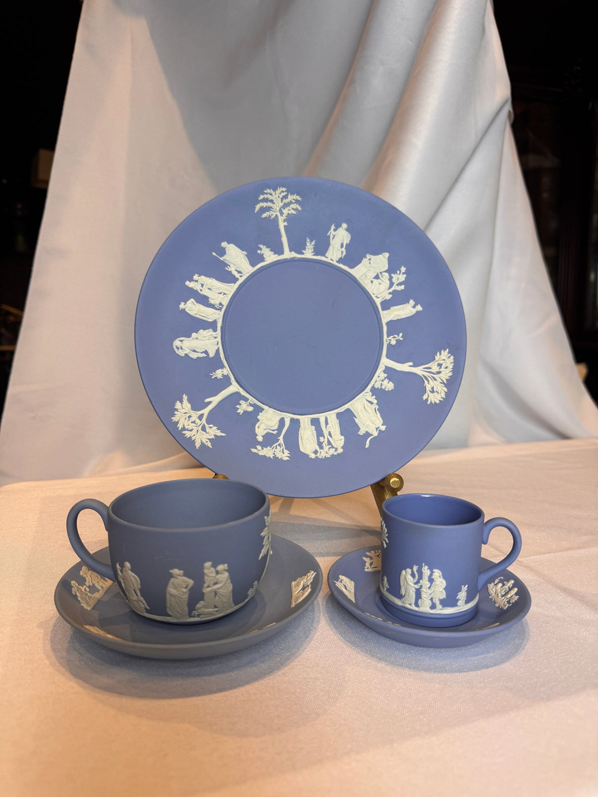 Vintage Wedgwood Pale Blue Jasperware Collection – Sold Separately, c. 1950s