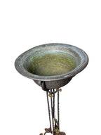 Antique Wrought Iron Plant Stands with Pot - Set of 2