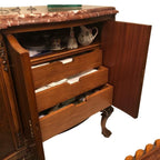 Traditional Italian Rosso Laguna Marble Top Buffet/Sideboard/Credenza, c. 1990s