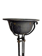 Antique Wrought Iron Plant Stands with Pot - Set of 2