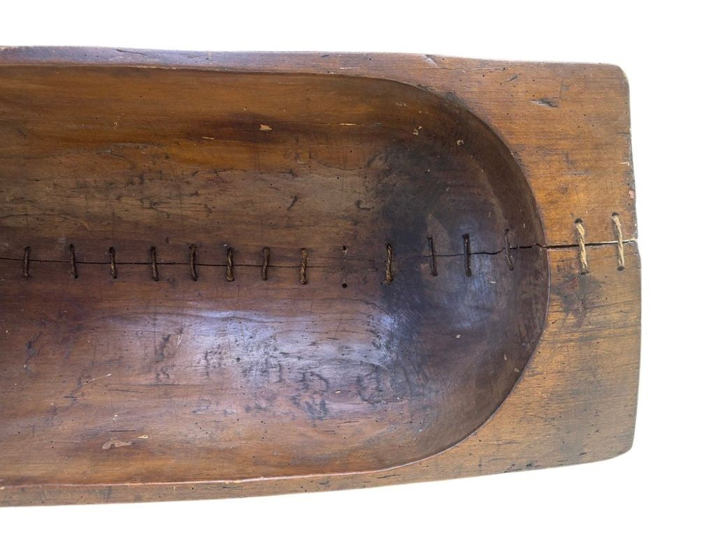 Antique Large Wooden Dough Bowl or Trencher Bowl, c. early 20th century