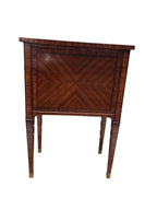 Antique French Louis XVI Style Marquetry Faux-Book Facade Cabinet with Pull-Out Sides, Late 19th Century