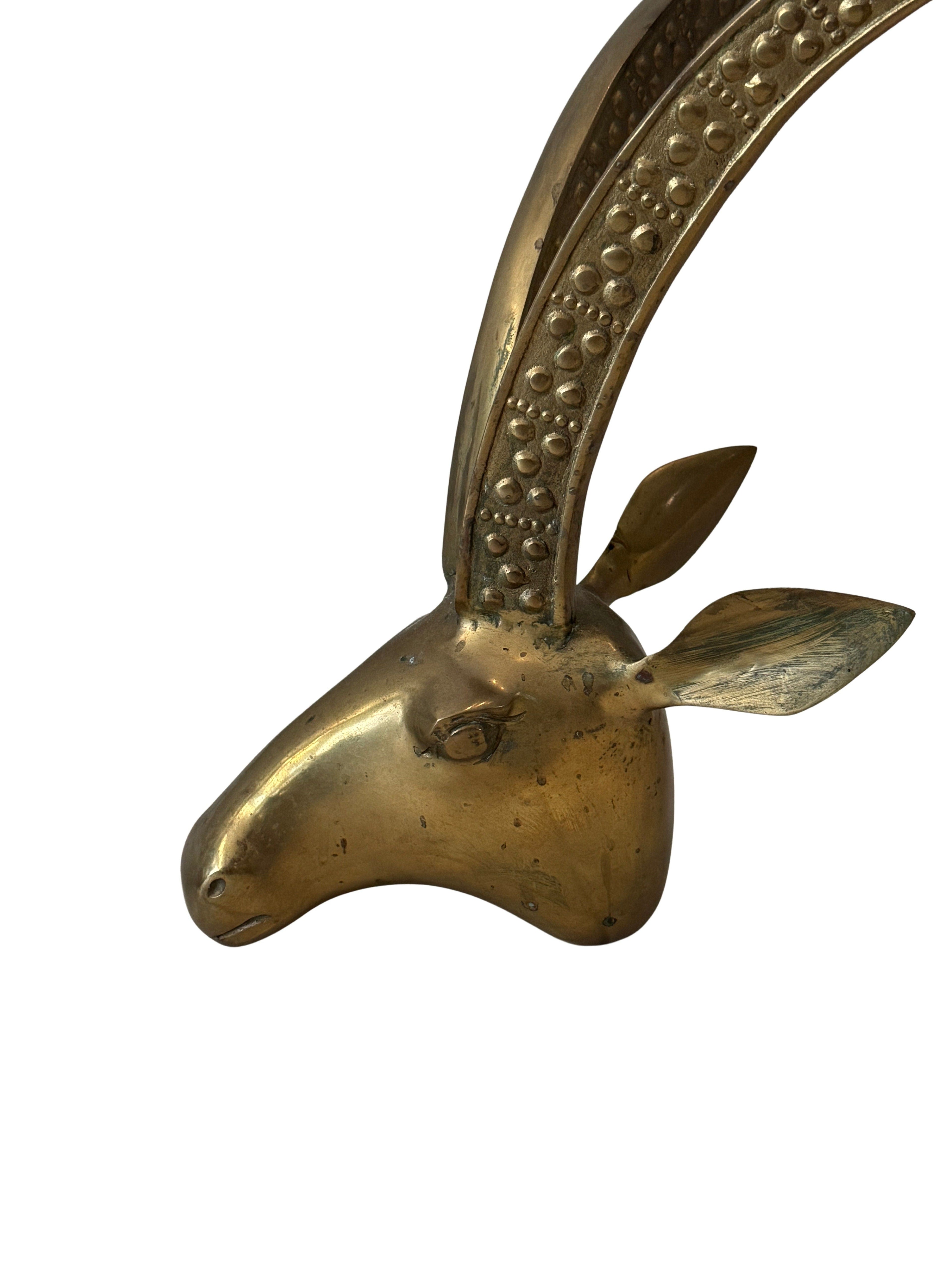 Vintage Brass Ibex or Rams Head Coffee Table Bases, c. 1960s