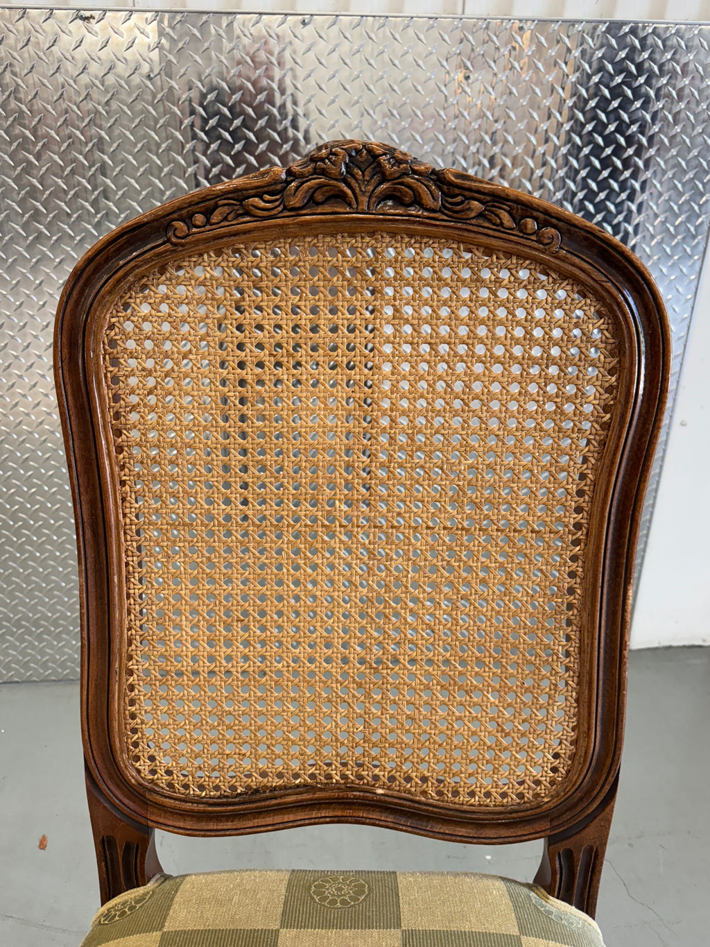 Vintage Louis XV Style Cane Back Dining Chairs - Set of 10