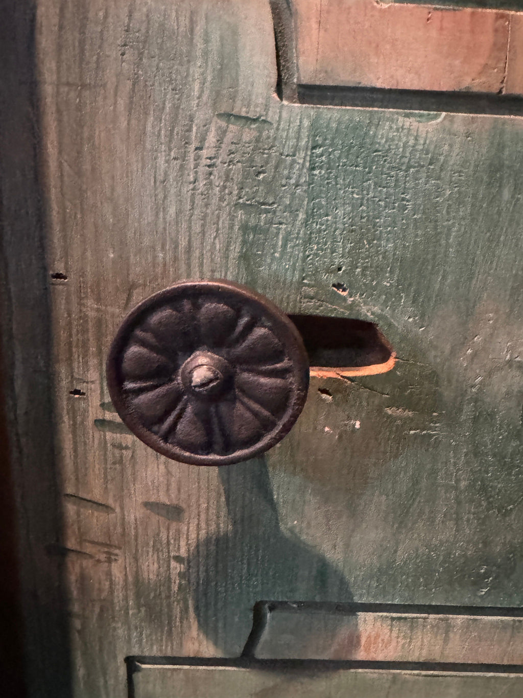 Custom-Made Italian Style Folk-Painted Farmhouse Armoire Cabinet, c. 1990s