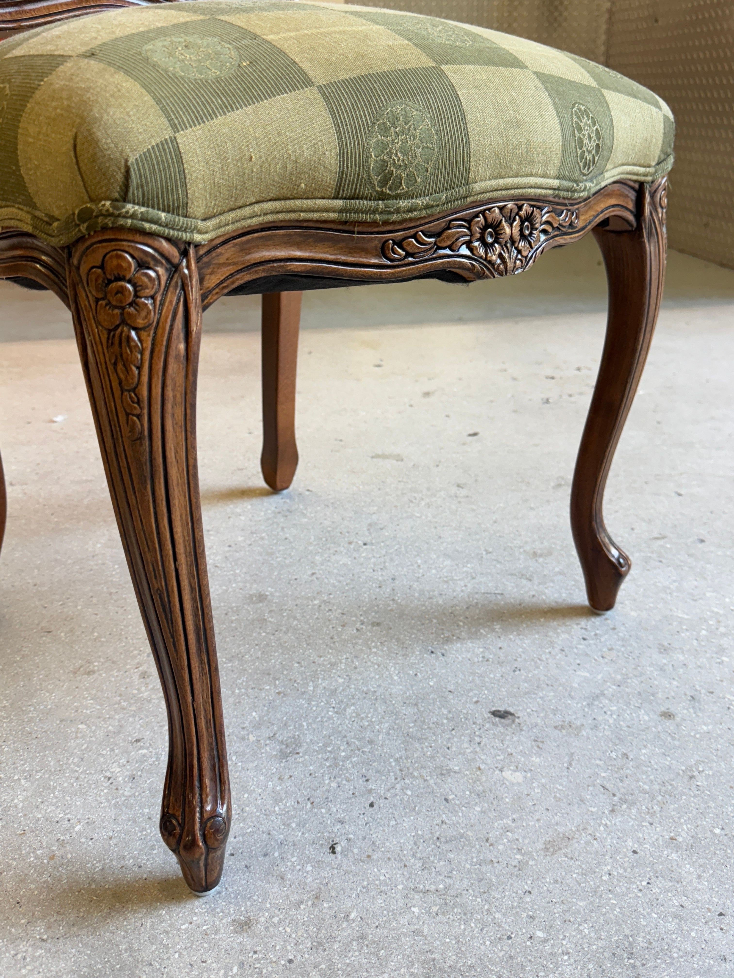Vintage Louis XV Style Cane Back Dining Chairs - Set of 10