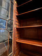 Antique English Georgian Mahogany Bureau Bookcase with Astragal Glass Doors, Late 18th Century