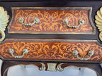 Vintage French Louis XIV Style Walnut Bombe Commode, Mid-20th Century – Marble Top & Ormolu