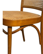 Vintage Thonet No. 811 Style Prague Bentwood & Cane Dining Chairs, Set of 4, c. 1960s–1980s