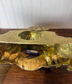 Vintage Rococo Revival Style Brass Mantel Clock, Mid–Late 20th Century