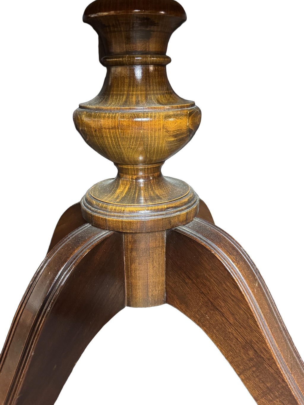 Antique Duncan Phyfe Style Mahogany Drum Center Table with Gold-Tooled Leather Top, Early 20th Century