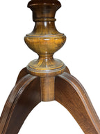 Antique Duncan Phyfe Style Mahogany Drum Center Table with Gold-Tooled Leather Top, Early 20th Century