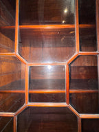 Antique English Georgian Mahogany Bureau Bookcase with Astragal Glass Doors, Late 18th Century