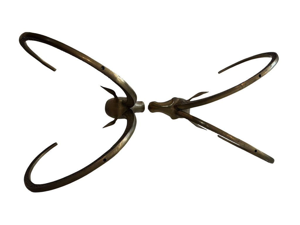 Vintage Brass Ibex or Rams Head Coffee Table Bases, c. 1960s