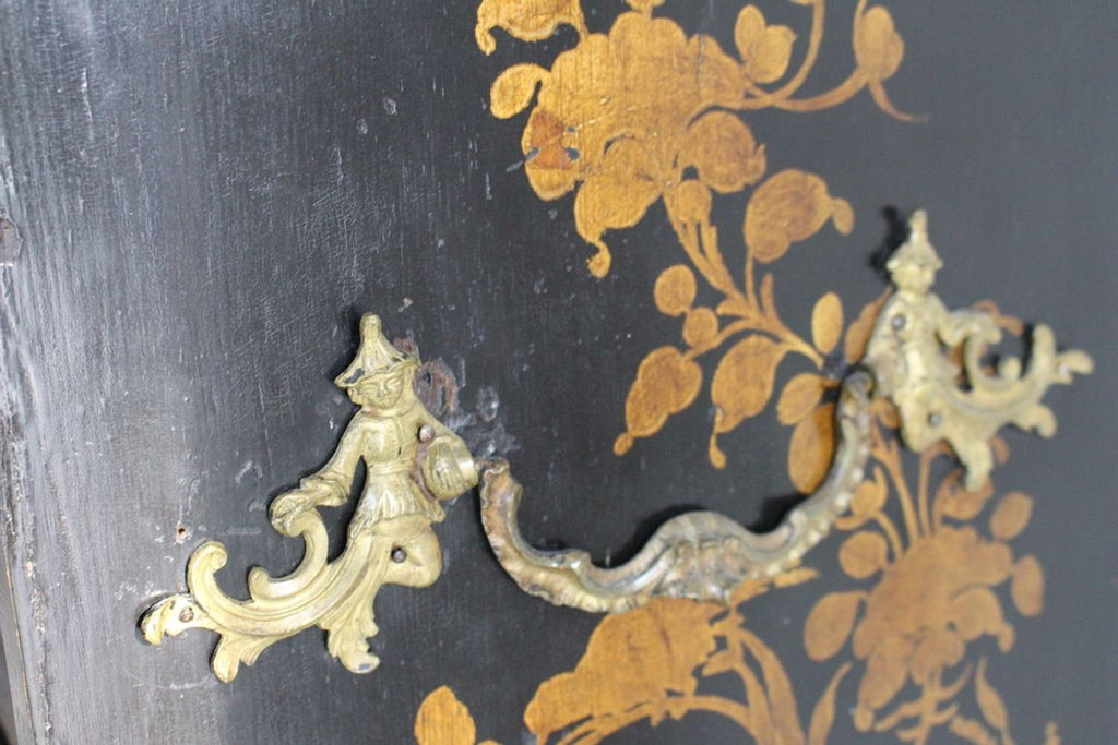 Antique 17th Century Dutch Travelling Chest made in the Netherlands in c. 1680 with 18th Cent Chinoiseries Stand c. 1700s