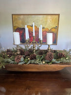 Antique Large Wooden Dough Bowl or Trencher Bowl, c. early 20th century