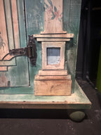 Custom-Made Italian Style Folk-Painted Farmhouse Armoire Cabinet, c. 1990s