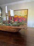 Antique Large Wooden Dough Bowl or Trencher Bowl, c. early 20th century