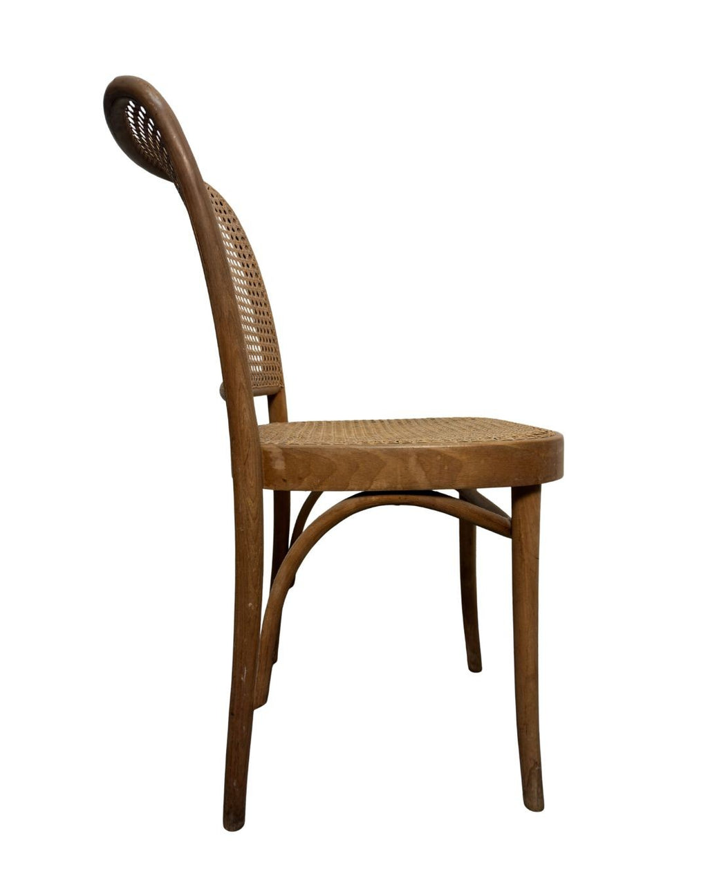 Vintage Thonet No. 811 Style Prague Bentwood & Cane Dining Chairs, Set of 4, c. 1960s–1980s