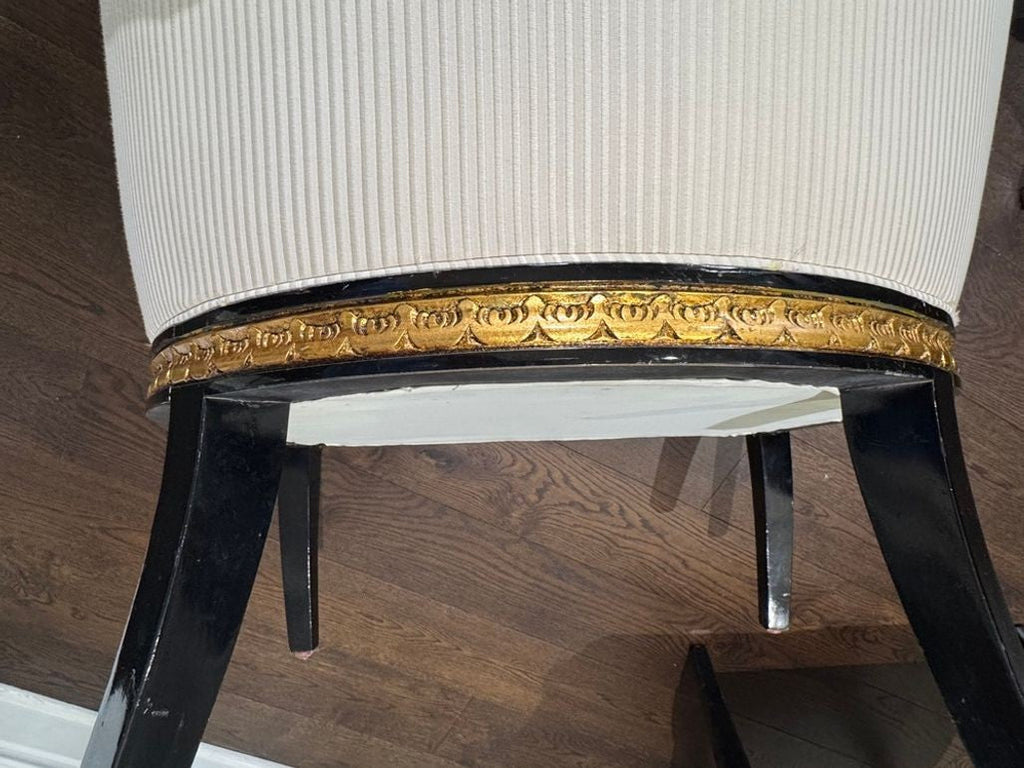 Vintage French Empire Style / Hollywood Regency Swan Tub Chairs - Set of 2