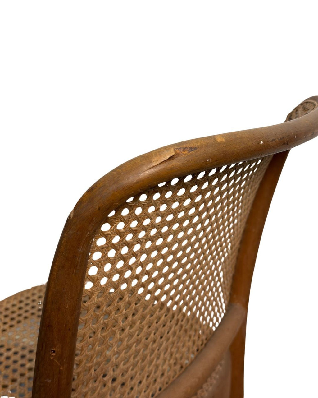 Vintage Thonet No. 811 Style Prague Bentwood & Cane Dining Chairs, Set of 4, c. 1960s–1980s