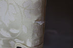 Antique French  Louis XIV Style Carved Walnut Ivory White Arm Chairs - Set of 2