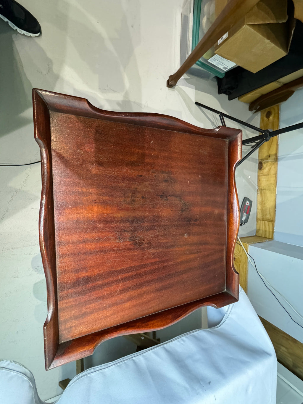Chippendale Style Gallery Top Two Tiered Claw and Ball Table