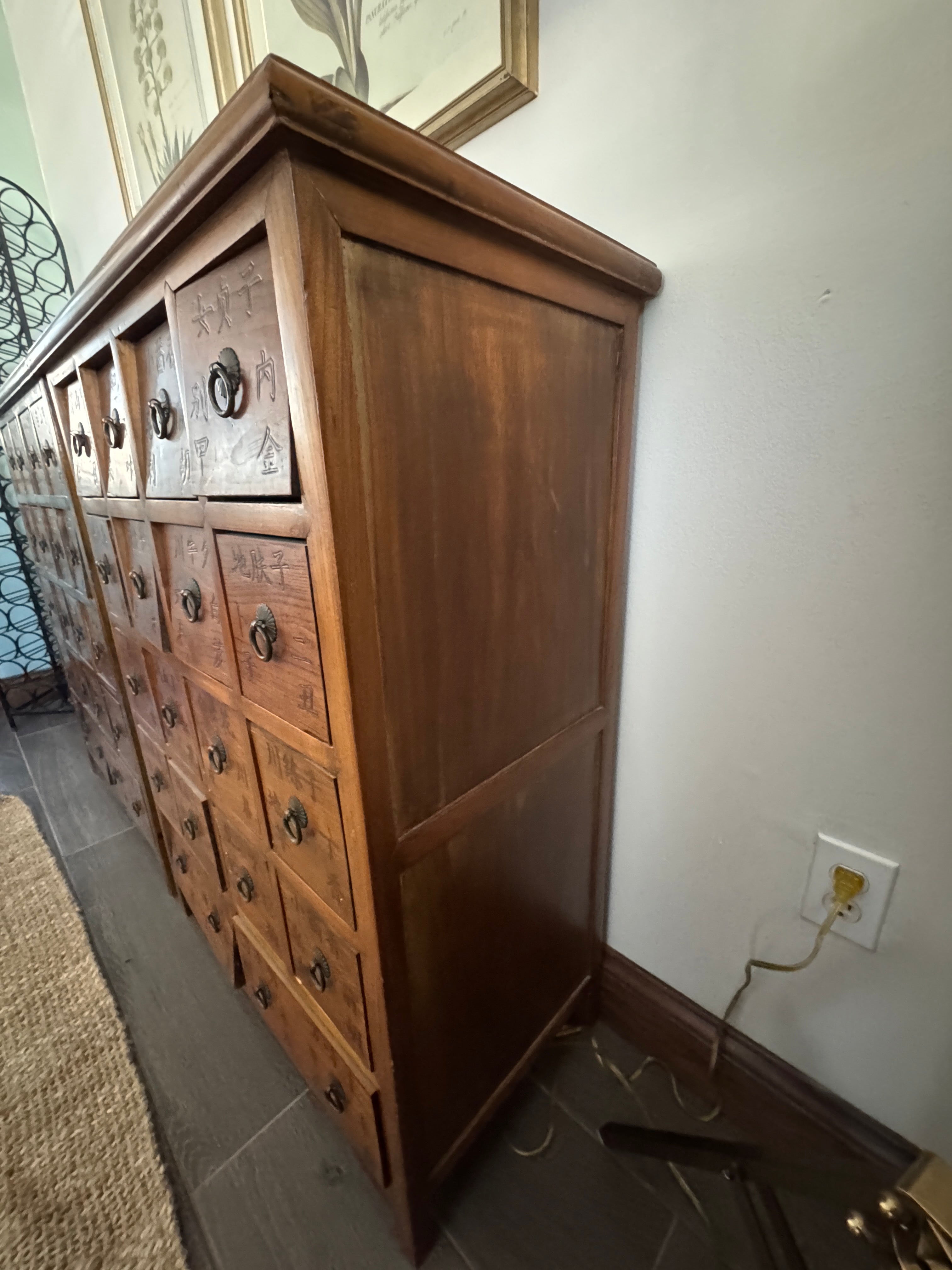 Antique 19th Century Chinese Herbal Apothecary/Medicine Cabinet
