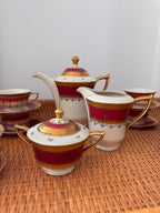 Vintage Carlsbad Fine China, Gloria, Tea Set with Service for 12, Czechoslovakia, c. 1930s