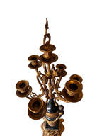 Antique Brevettato Six Candle Candelabra in the French Empire Style made of  Bronze and Marble, c. early 20th century - Sold as a Set
