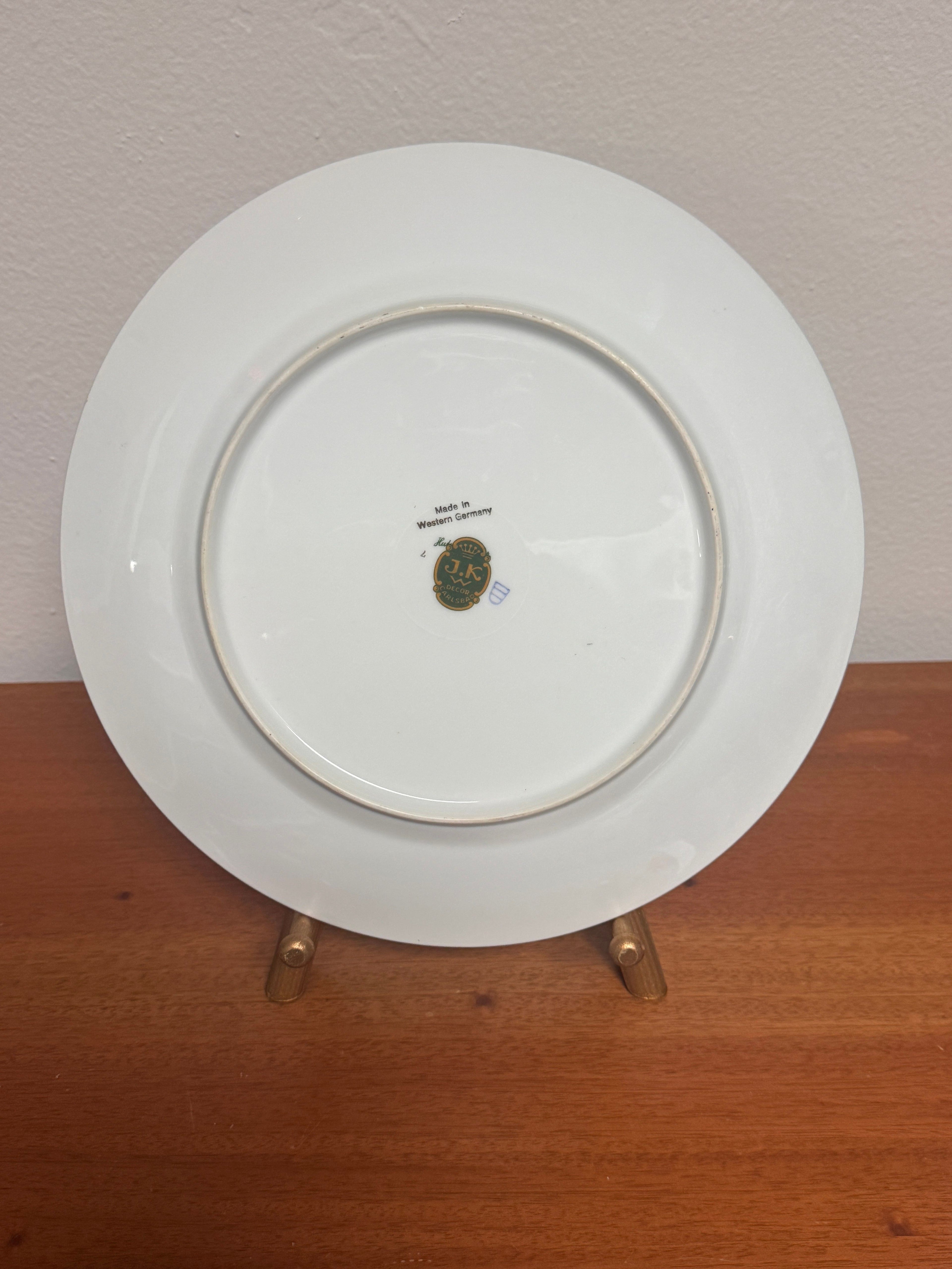 Vintage JKW Bavaria “Love Story” Decorative Plate, West Germany, c. 1950-1980