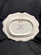 Vintage Spanish Talavera Decorative Wall Plate / Platter – “El Azulejo Sevilla,” Signed by Artist, 1990s