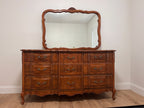 Broyhill French Provincial Dresser with Mirror, c. 1960s